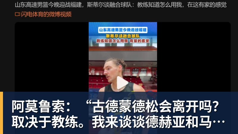 乐虎体育阿莫鲁索：“古德蒙德松会离开吗？取决于教练。我来谈谈德赫亚和马丁内利”