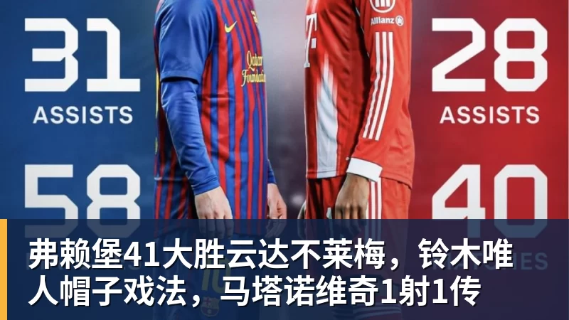 乐虎体育弗赖堡41大胜云达不莱梅，铃木唯人帽子戏法，马塔诺维奇1射1传