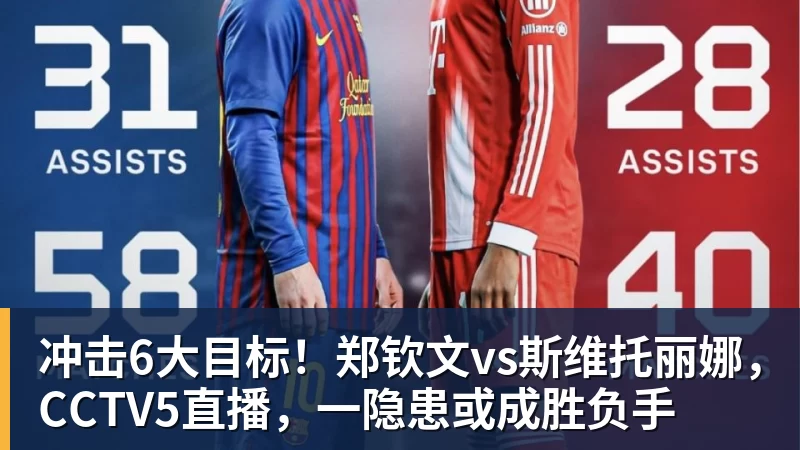 乐虎体育冲击6大目标!郑钦文vs斯维托丽娜,CCTV5直播,一隐患或成胜负手
