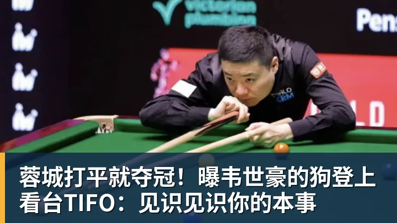 乐虎体育蓉城打平就夺冠！曝韦世豪的狗登上看台TIFO：见识见识你的本事